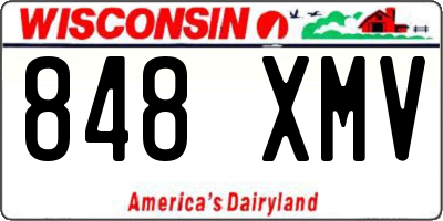WI license plate 848XMV