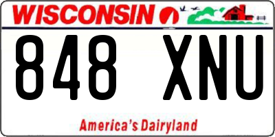 WI license plate 848XNU