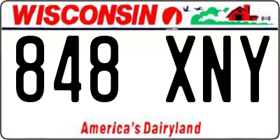 WI license plate 848XNY