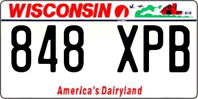 WI license plate 848XPB