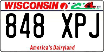 WI license plate 848XPJ