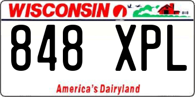 WI license plate 848XPL