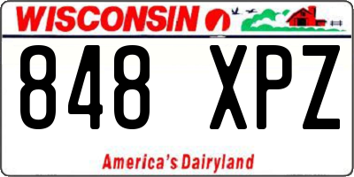 WI license plate 848XPZ
