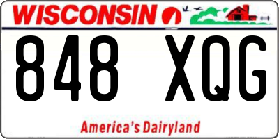 WI license plate 848XQG