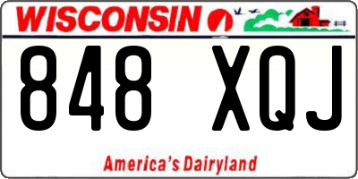 WI license plate 848XQJ