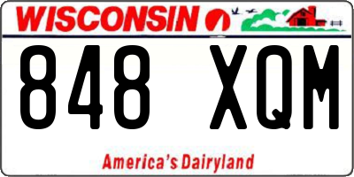 WI license plate 848XQM