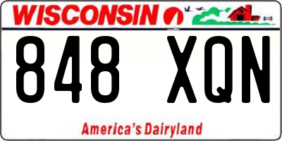 WI license plate 848XQN
