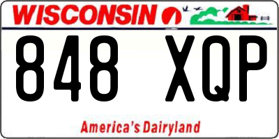 WI license plate 848XQP