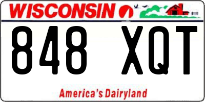 WI license plate 848XQT