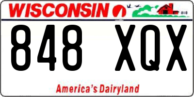 WI license plate 848XQX