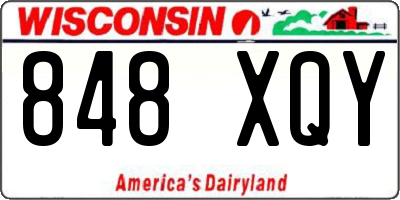 WI license plate 848XQY