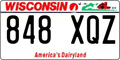 WI license plate 848XQZ