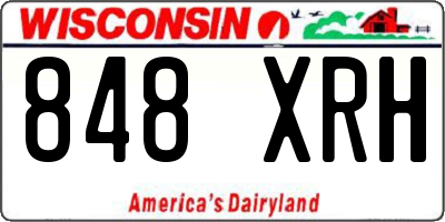 WI license plate 848XRH