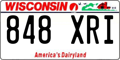 WI license plate 848XRI