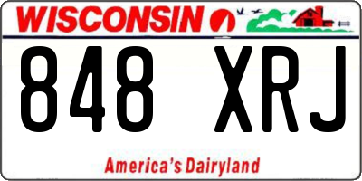 WI license plate 848XRJ