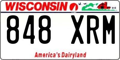 WI license plate 848XRM