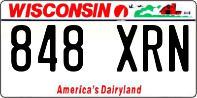 WI license plate 848XRN