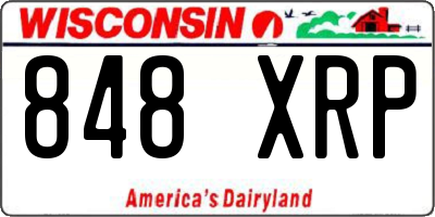 WI license plate 848XRP