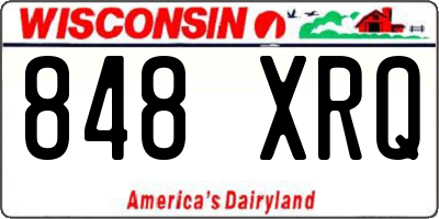 WI license plate 848XRQ