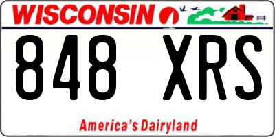 WI license plate 848XRS