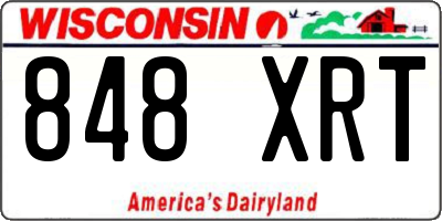 WI license plate 848XRT