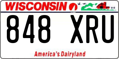 WI license plate 848XRU