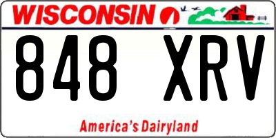 WI license plate 848XRV