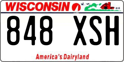WI license plate 848XSH