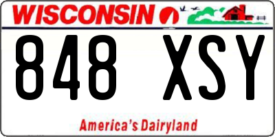 WI license plate 848XSY
