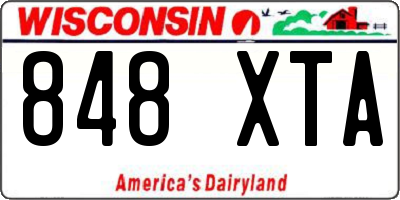 WI license plate 848XTA