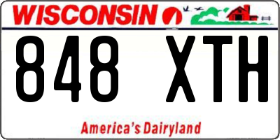 WI license plate 848XTH