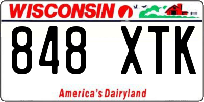 WI license plate 848XTK