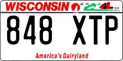 WI license plate 848XTP