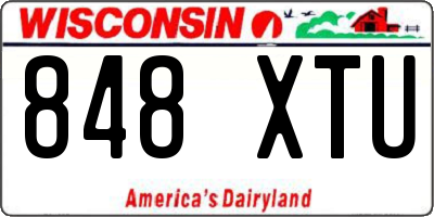 WI license plate 848XTU