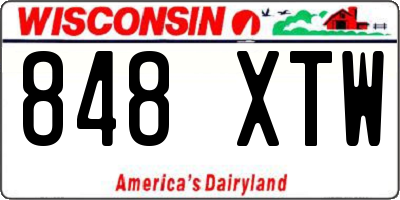 WI license plate 848XTW