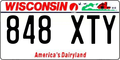 WI license plate 848XTY