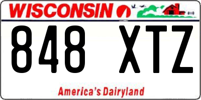 WI license plate 848XTZ