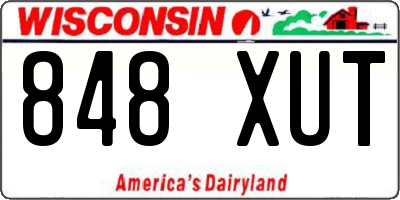 WI license plate 848XUT