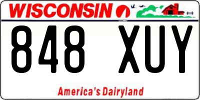 WI license plate 848XUY