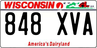 WI license plate 848XVA