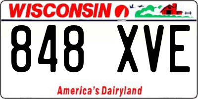 WI license plate 848XVE