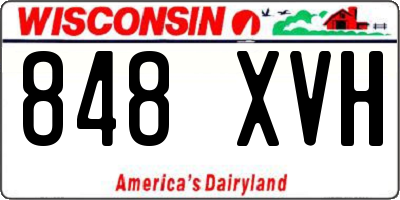 WI license plate 848XVH