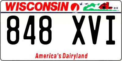 WI license plate 848XVI