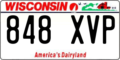 WI license plate 848XVP