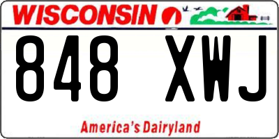 WI license plate 848XWJ