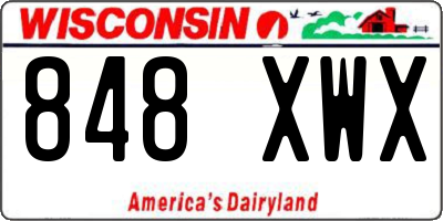 WI license plate 848XWX