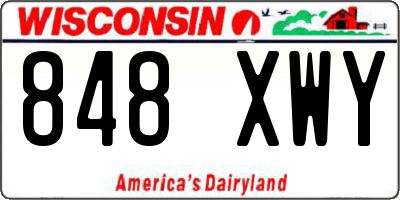WI license plate 848XWY