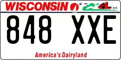 WI license plate 848XXE