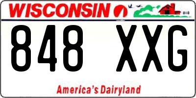 WI license plate 848XXG