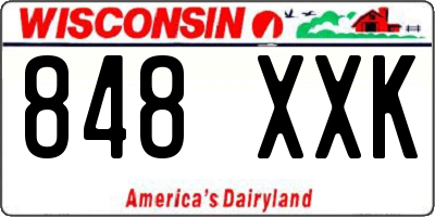 WI license plate 848XXK